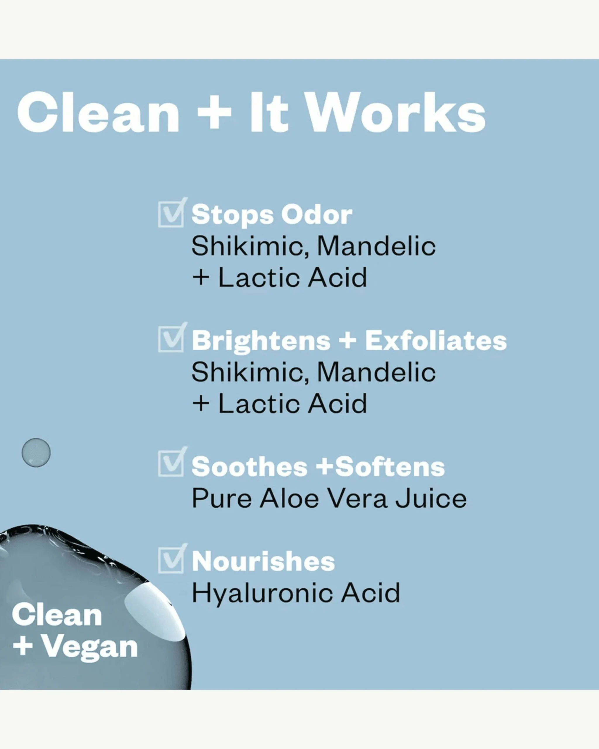 Chemistry AHA Serum Deodorant Beachy Clean