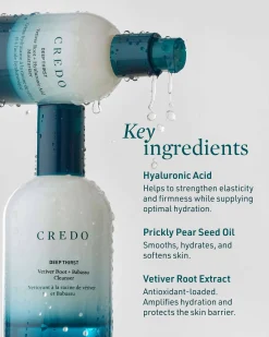 Deep Thirst Vetiver Root + Hyaluronic Acid Moisturizer for Dry Skin